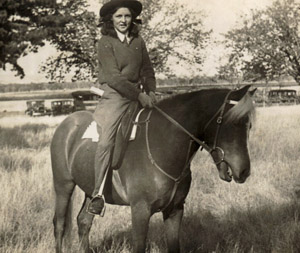 Margaret with her pony Peter 